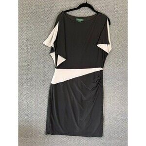 Lauren Ralph Lauren Women’s Size 14 Black Dress Colorblock Trim A++ Silhouette